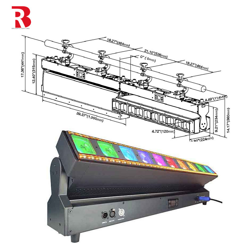 IP20 LED Bar Beam Moving Head Stage Light LCD Display Για το φαινόμενο σκηνής του γάμου