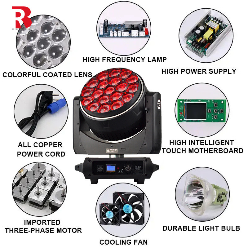 LED Bee Eye 19PCS 40W RGBW 4in1 Κινούμενο Κεφαλοστάσιο Φως εργοστάσιο