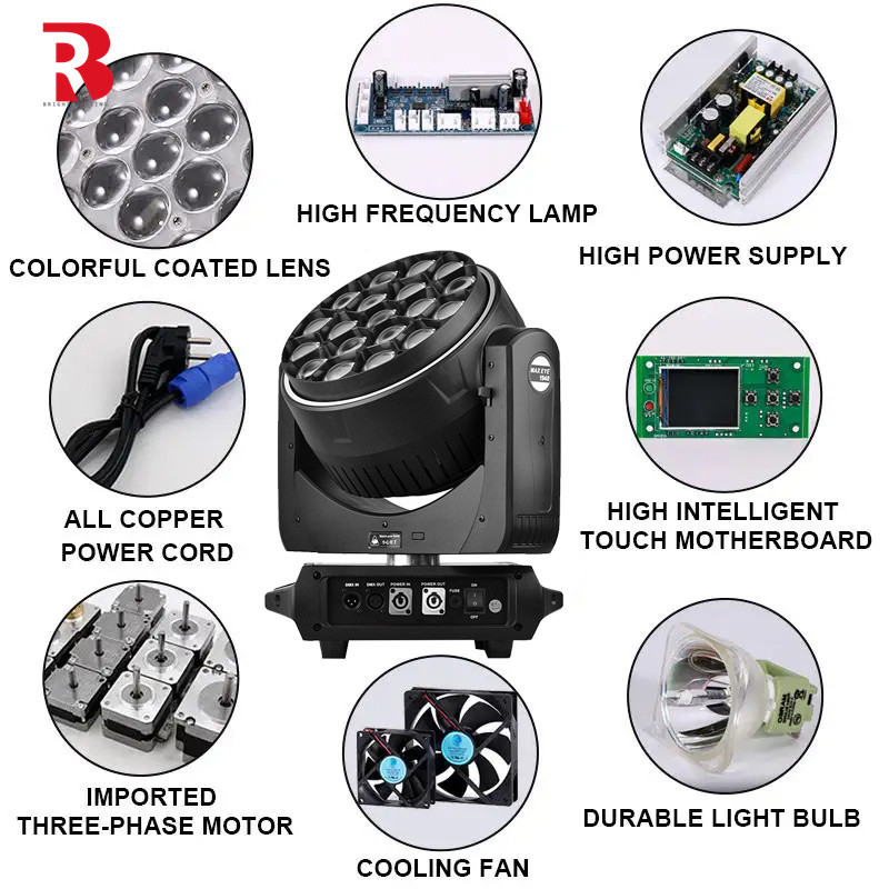 LED Bee Eye 19PCS 40W RGBW 4in1 Κινούμενο Κεφαλοστάσιο Φως εργοστάσιο