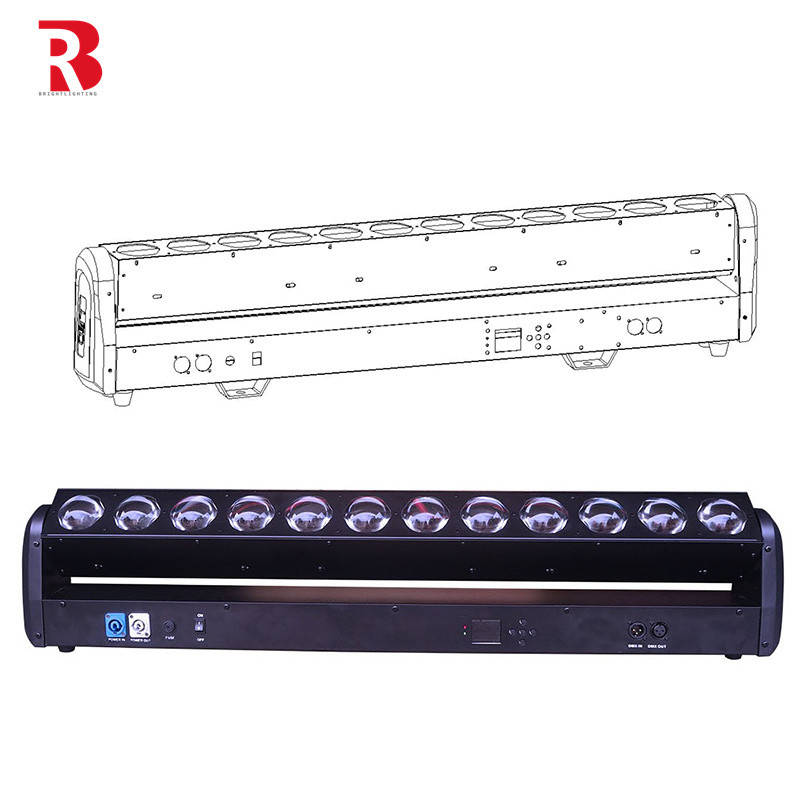 12pcsx30W κινούμενο κεφάλι LED σκηνική φωτεινή γραμμή Backcolor Marco Effect