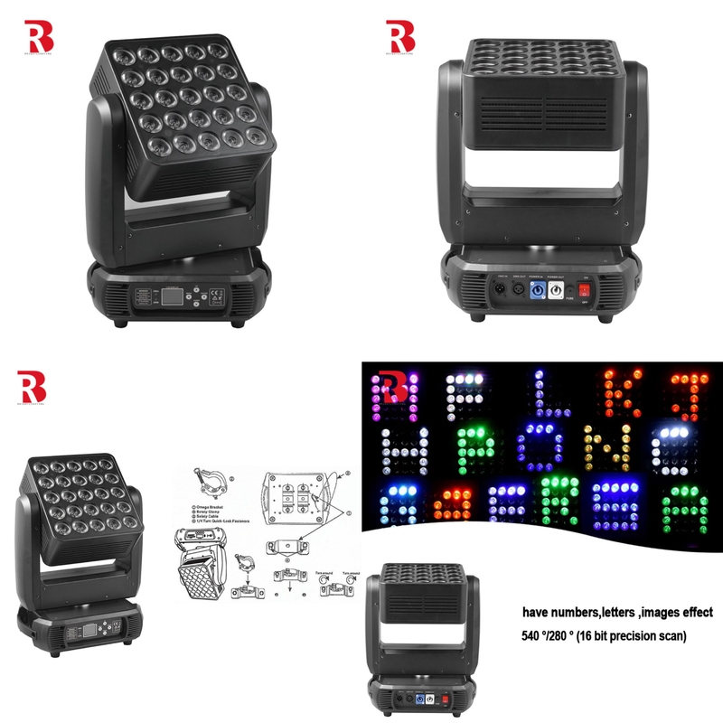 Ματρίκη 5x5 25pcs 10W Dmx512 Κινδυνευτικό φως RGBW για DJ Stage Party Show