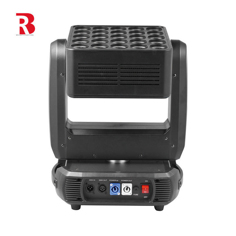 25*10W LED RGBW 4-In-1 Ματρίκας Κινήματα κεφαλών με διάφορα στροβοσκοπικά εφέ βαφής