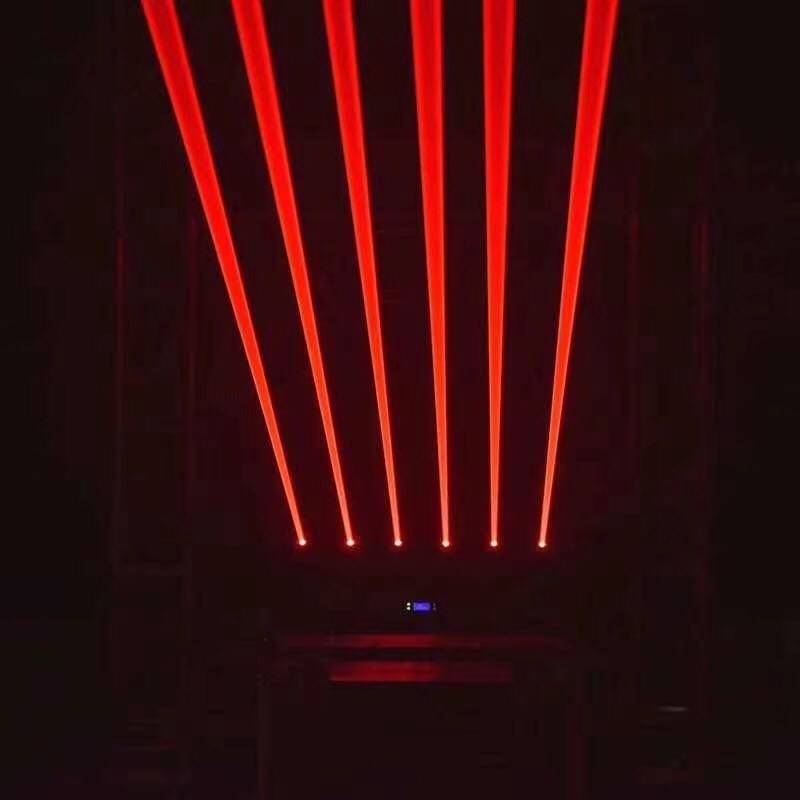 250w 6 κεφαλής λέιζερ 3 σε 1 λέιζερ ακτίνα pixel μετακινούμενη κεφαλή φως εσωτερικά